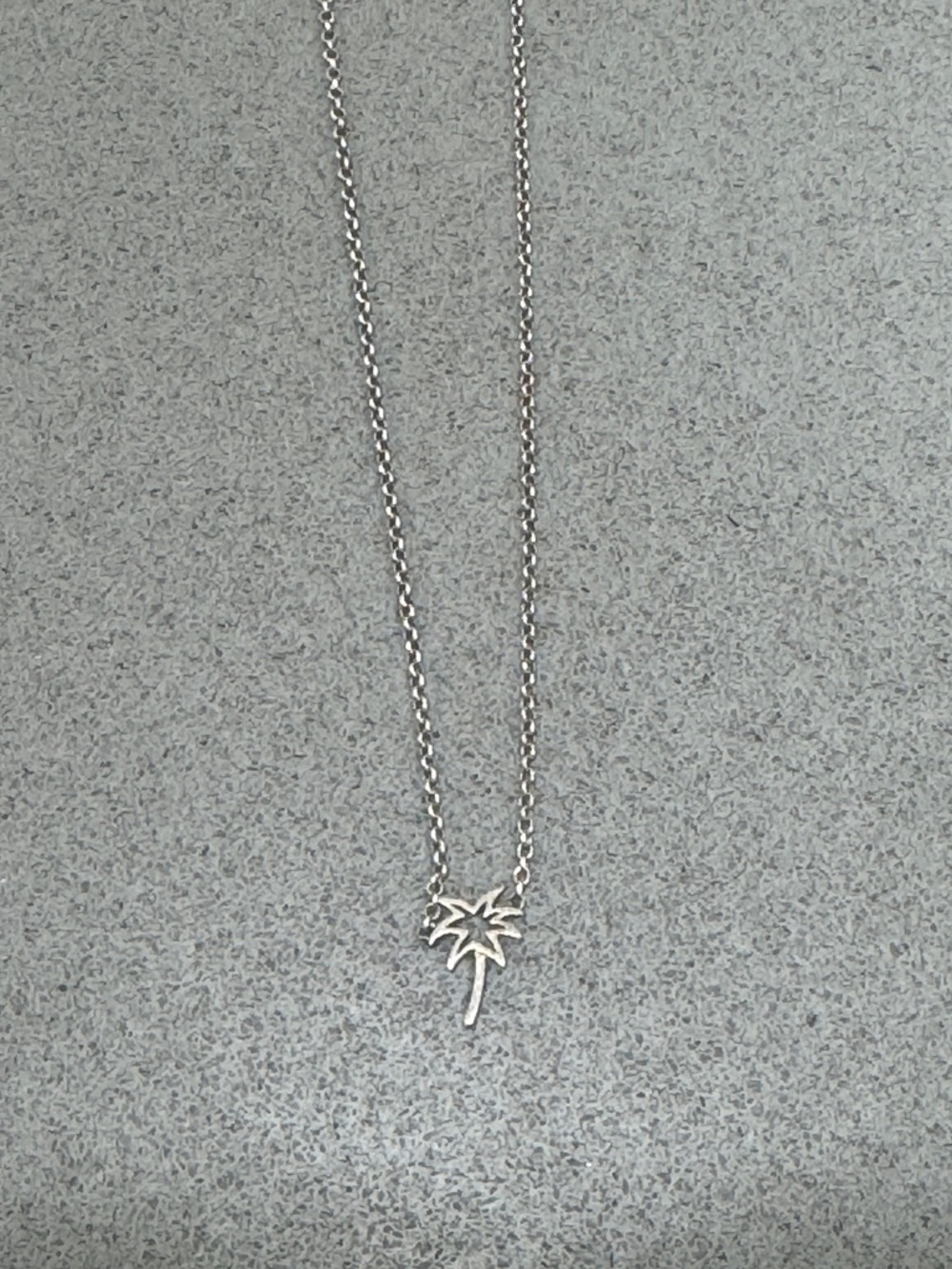 Sterling Silver Palm Tree Pendant Necklace